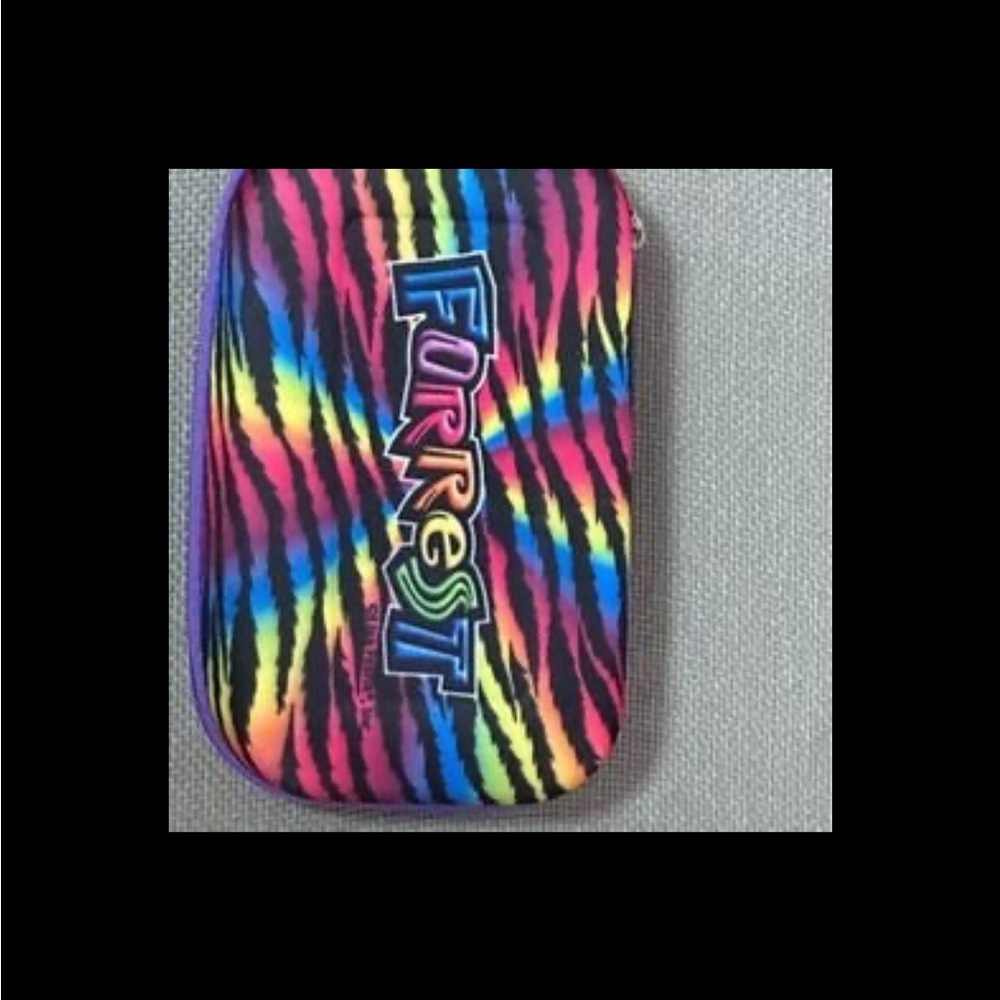 Lisa Frank Molded Forest Zippered Pouch Travel Cosmetic Storage Case Tiger Soft